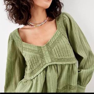 American Eagle babydoll blouse sz small